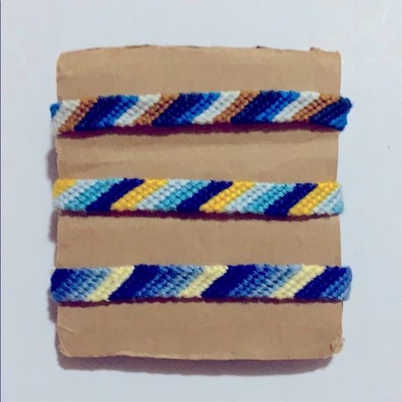 Blue and Yellow Adjustable Friendship Bracelets! - Picture 1 of 3